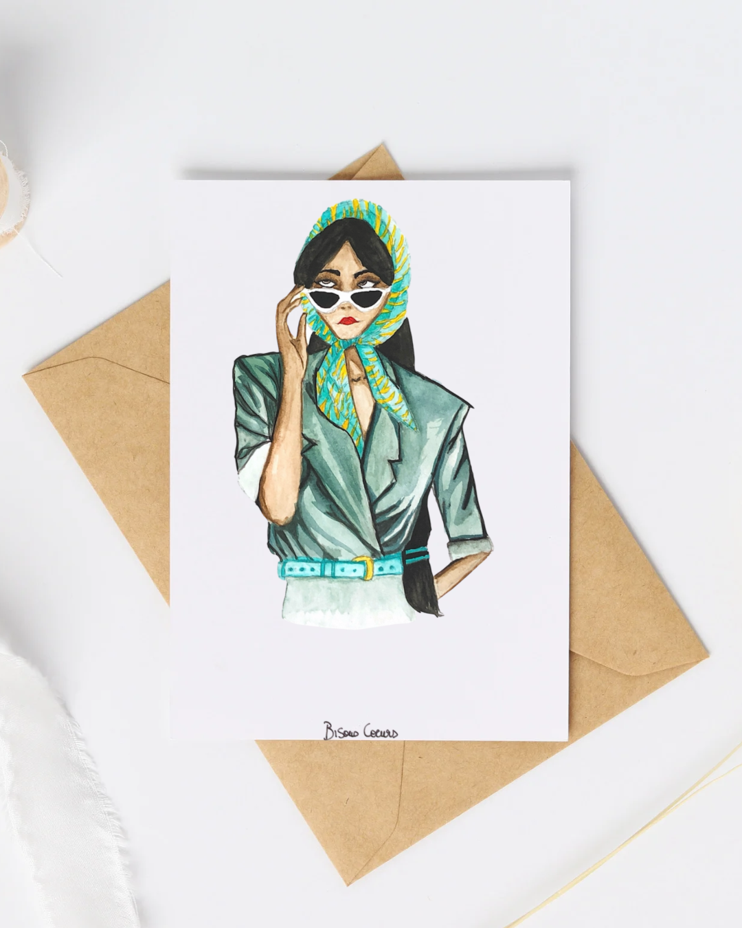 Carte postale femme chic