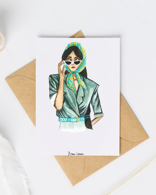 Carte postale femme chic