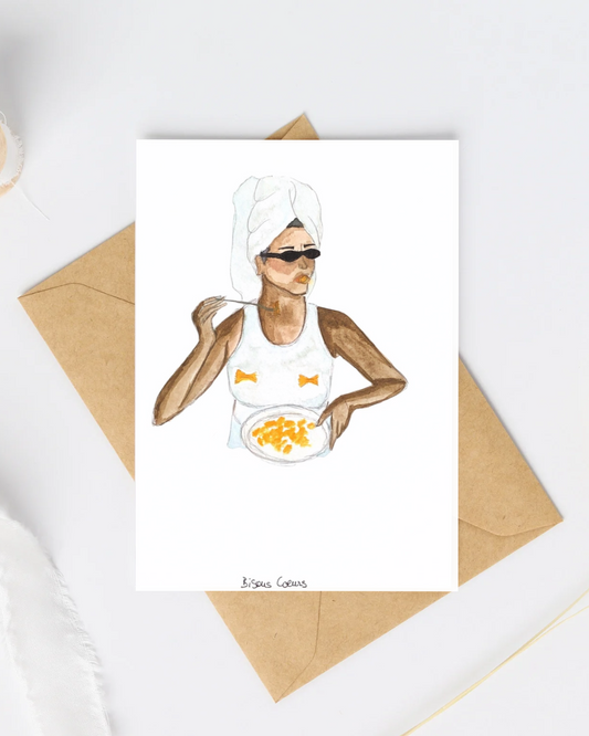 Carte postale pasta cosy